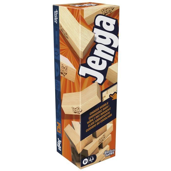 Jenga, Jeu de société d'ambiance, Jeu avec dé numérique, Hasbro Games, Dès 8 ans