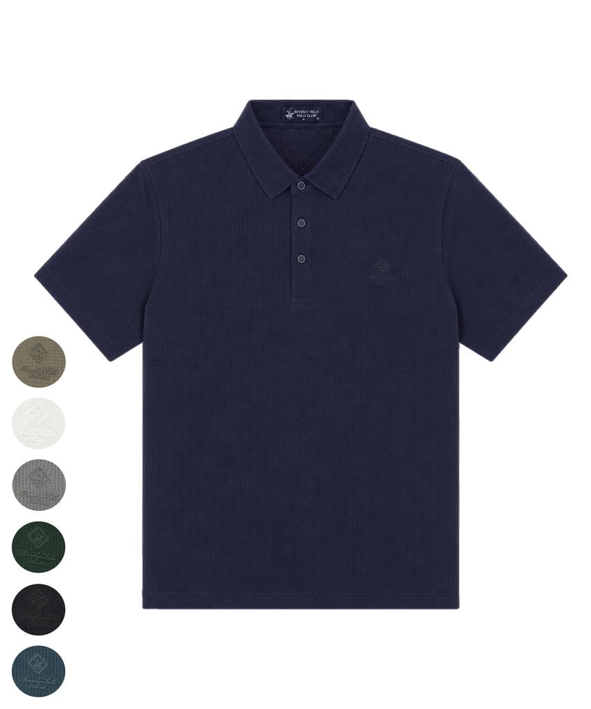 BHPOLOCLUB Men'S Cooling Seersucker Jacquard Pk T-Shirt 6 Colors Ts269