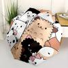 1pc Cute Animals Automatic Folding Umbrella, Portable & Foldable Design with 8 Ribs, Casual Outdoor Accessory yy250805099