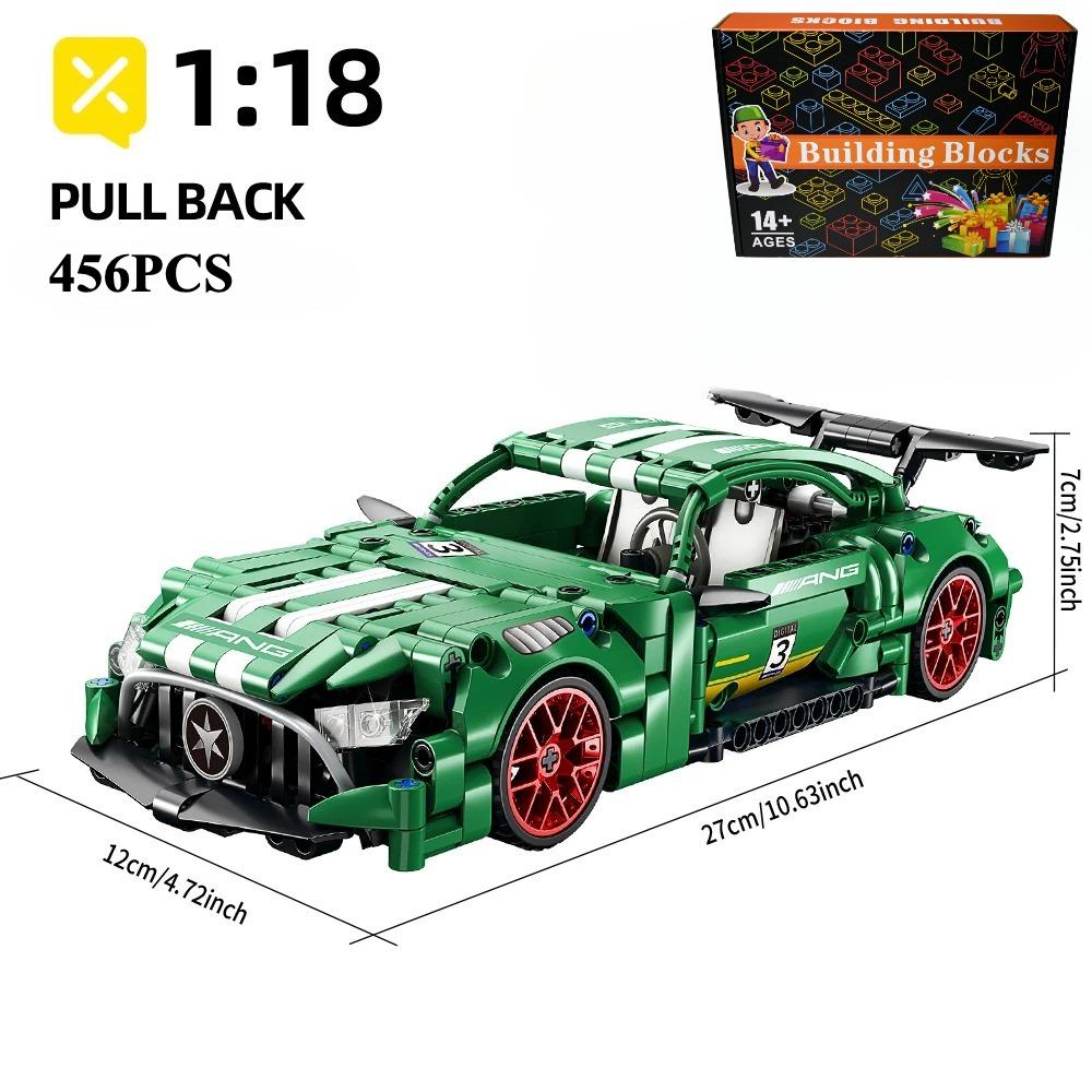 1:18 Timeless Super City Racing Car Construction Blocks Sports Car Blocks Vehicle Sets Technical Diy Plaything For Kid Gift
