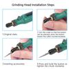 Wireless Multi-Function Electric Grinder Set 2.3mm Electric Drill Rechargeable DIY Mini USB Drill with LED