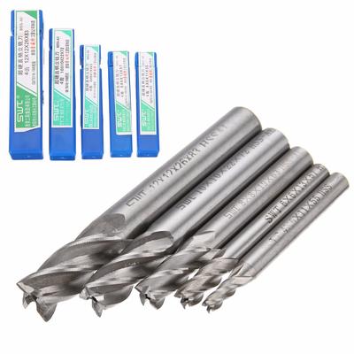 5Pcs HSS CNC Straight Shank 4 Flute End Mill Cutter Drill Bit Tool 4//6//8//10//12mm
