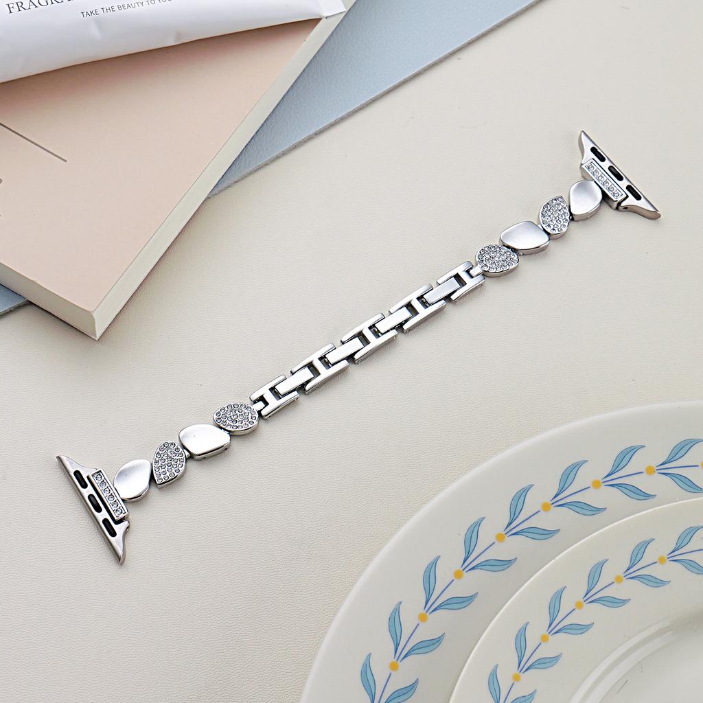 Diamond strap suitable for Apple Watch strap 40mm 44mm 38mm 45/41/ 49mm 42mm metal bracelet iWatch series se 7 6 3 5 Ultra 2 8 9
