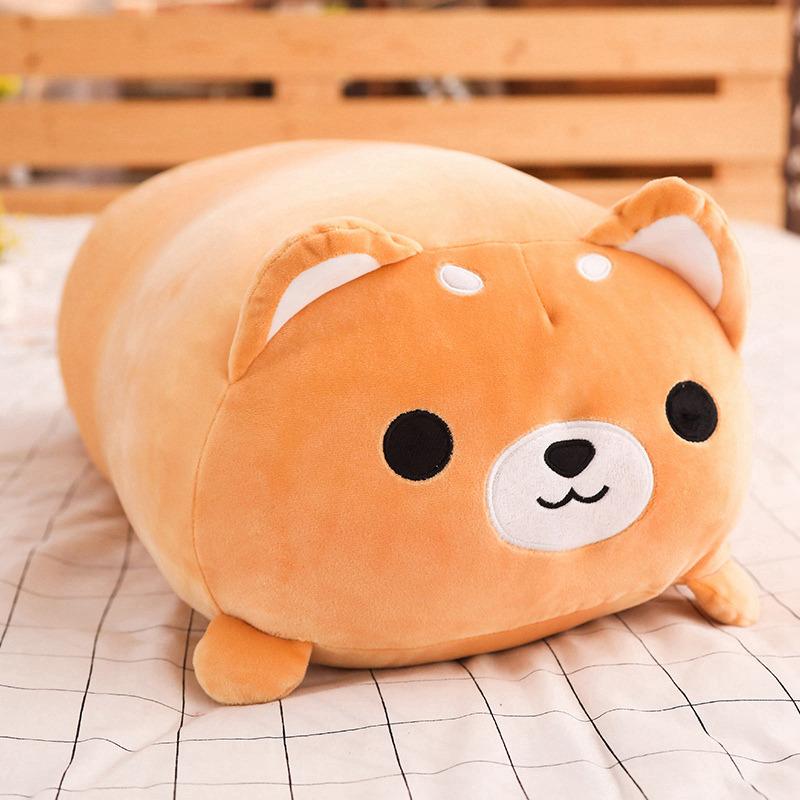 Big Cute Lying Animal Plush Pillow Soft Stuffed Cat/Dog/Penguin Long Pillow Perfect Birthday Christmas Gift for Kids Girls Decor