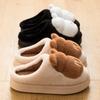 Fashion Bear Winter Fluffy Slippers Women Couples Household Warm Home Slippers Woman Thick Sole Non-Slip Cotton Shoes Ladies
