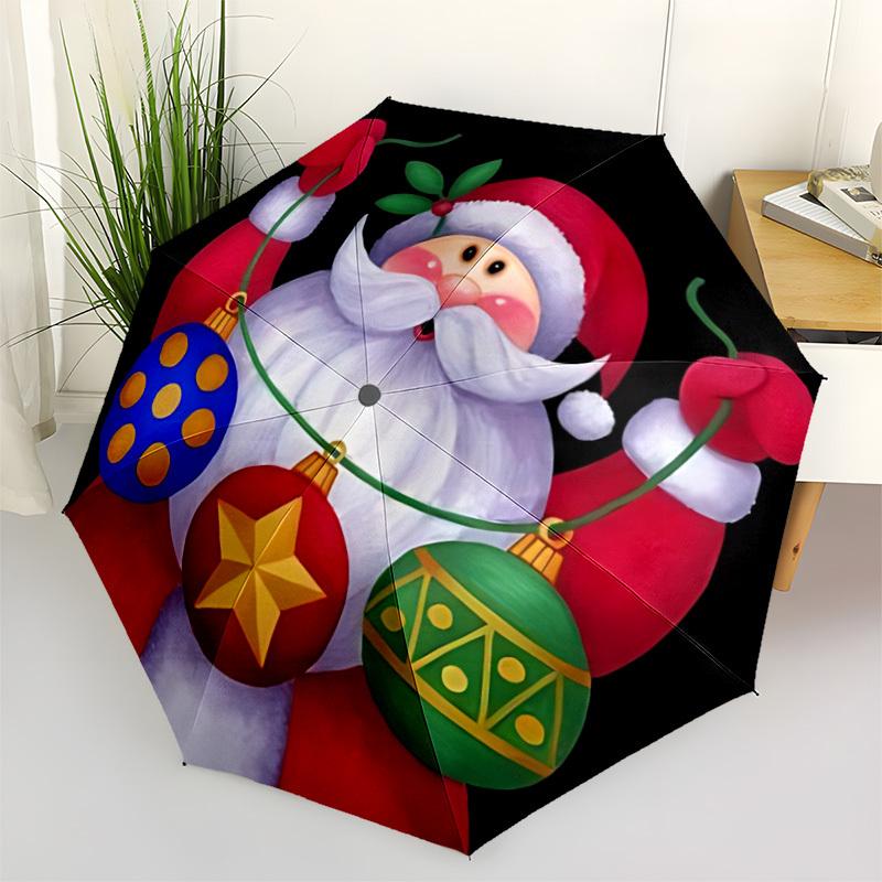 1pc Christmas ornaments Automatic Opening and Closing Folding Umbrella with 8 Iron Ribs - Portable, Foldable for Travel yy251124048