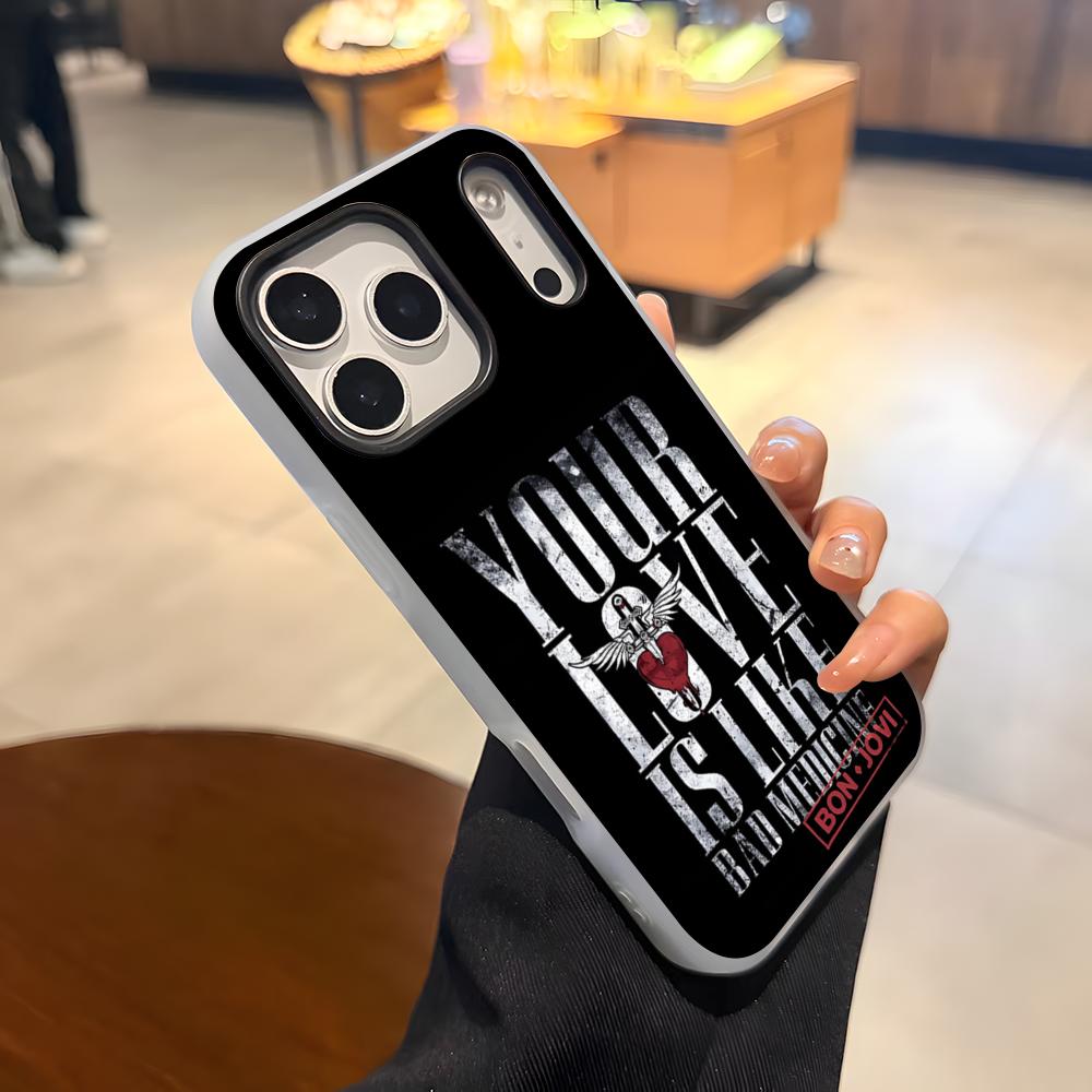 Rock Band B-Bon Jovi Forever Phone Case For IPhone 17 Air 16 E 15 14 Plus 13 12 11 Pro Max Jelly 2 In 1 Protective Case