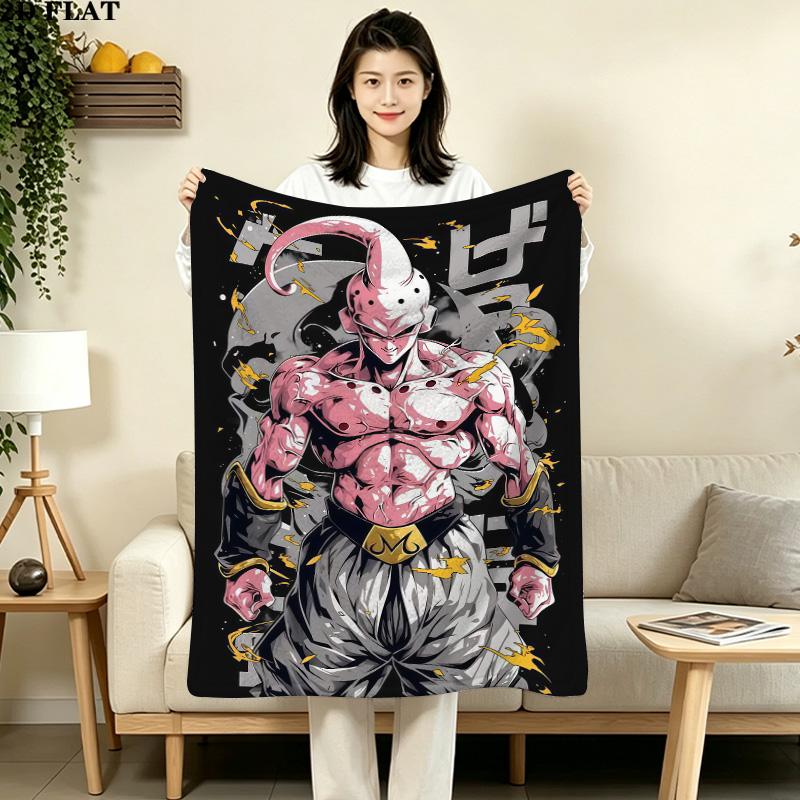1PC Dragon Ball Patterned Flannel Blanket Suitable For All Seasons For Home Decor Warmth And Comfort Gifts Holiday Present
