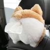 Cartoon Plush Car Tissue Box for Armrest: Cute Hanging Paper Dispenser and Interior Decoration
