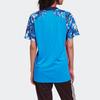 Adidas Camiseta de Manga Corta con Cuello en V Tie-Dye para Mujer Japón Hogar Tops Azul ED7364