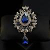 Retro Palace Style Zircon Crystal Brooch Zinc Alloy Corsage Pins New Pendant Brooch  Gift