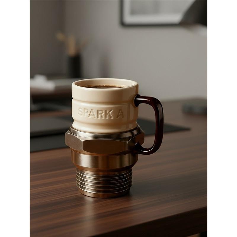 Zündkerzenbecher Industrieller Kaffeebecher Einzigartiges Auto-Geschenk Kaffeebecher mit Automobil-Thema Personalisierter Kaffeebecher für Mann Geburtstagsgeschenk