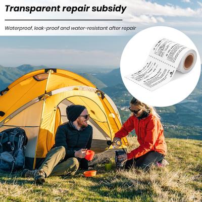 Ruban de réparation de tente extérieure, Patch auto-adhésif imperméable et résistant aux déchirures, autocollant multifonctionnel en TPU, fournitures de Camping