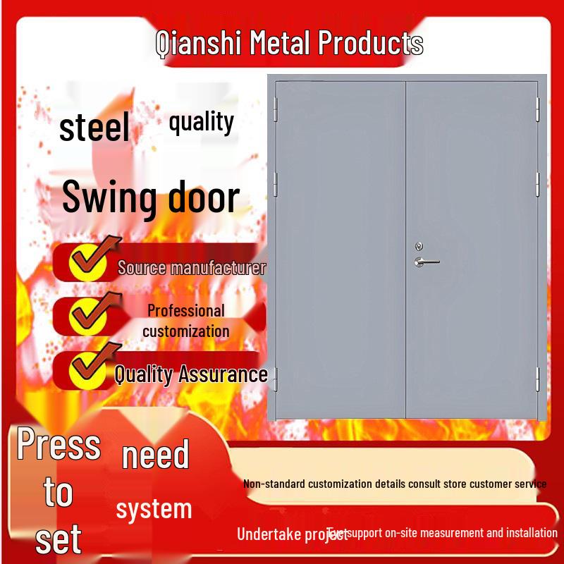 Steel Security Swing Door for School, Hotel, Shop, Garbage Room, Passage, and Pipe Well