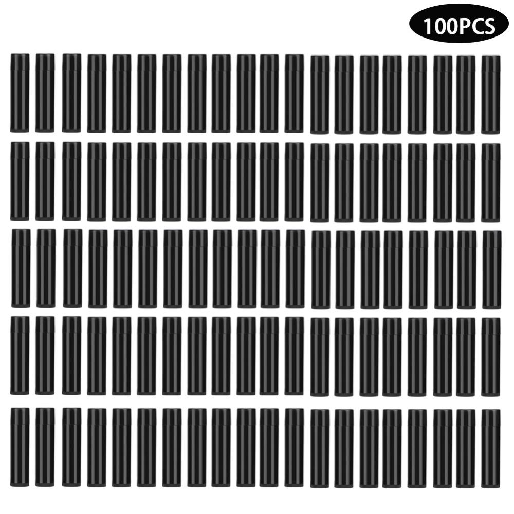 100Pcs Black Lip Balm Container PP Lip Balm Bottle Empty Cosmetic Tools  For DIY Lipstick