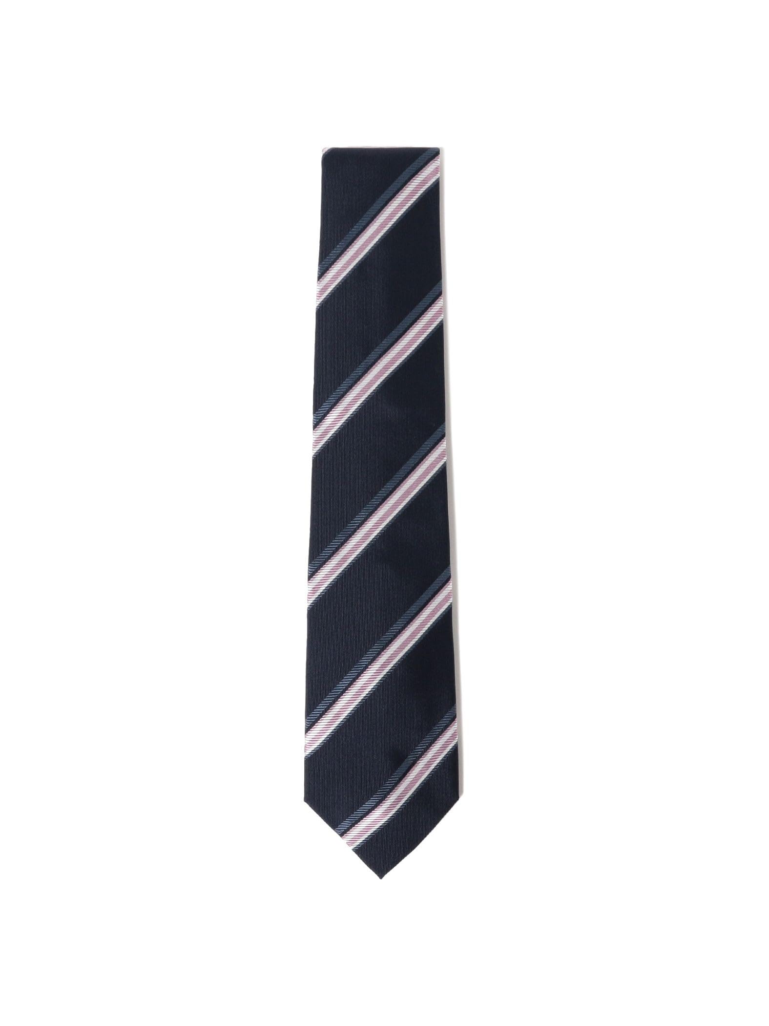 

Silk Striped Tie NAVY FREE 21552941380 [Beams F] Men s