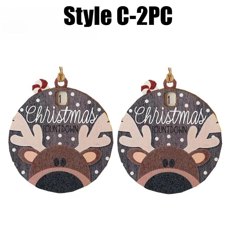 Christmas Countdown Hanging Decoration Reusable Advent Calendar with Sliding Ornaments Festive Holiday Decor for Home