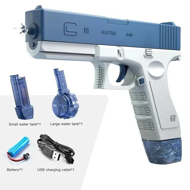 43cm Electric Water Guns For Adults Powerful Squirt Automatic Water Suction Water Blasters Summer Outdoor Beach Toy For Kid Gift