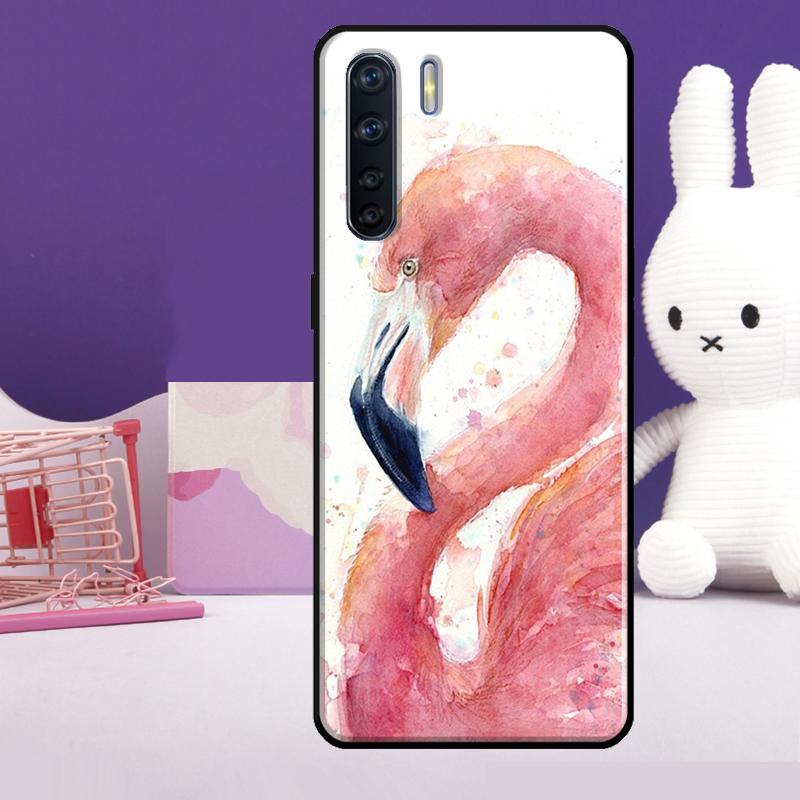 Pink Red Flamingo Case For Oppo A54 A74 A94 A80 A60 A40 A18 A38 A58 A78 A98 A96 A76 A16 A15 A17 A57 A77 A5 Pro