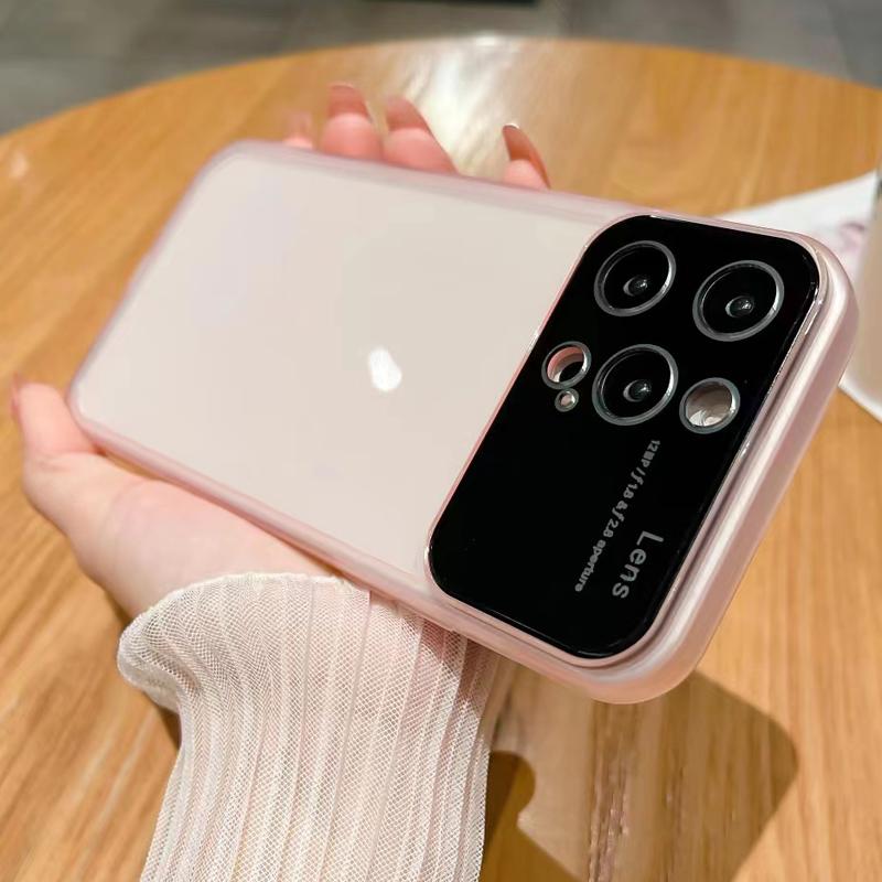 

Роскошный прозрачный чехол для защиты объектива камеры Big Windows для iPhone 14 13 12 11 Pro Max Plus Тонкий мягкий силиконовый ударопрочный чехол