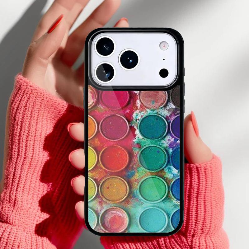 Colorful Rainbow Watercolor Phone Case for iPhone 17 16 15 14 13 Pro Max Back Cover for 12 11 Pro Coque