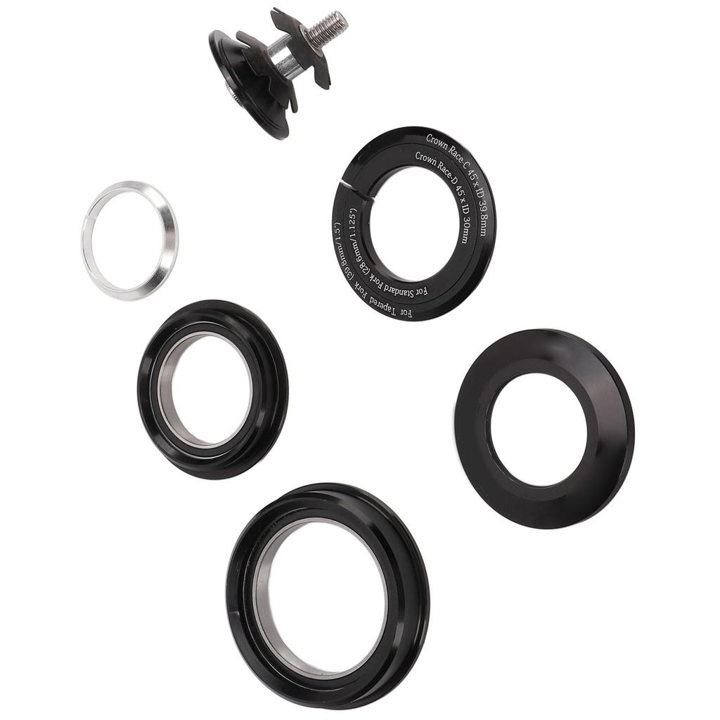 RISK Double Bearing Bike Headset for 44‑56mm Taper Pipe Headset Straight Pipe to 28.6mm Straight Pipe Front Fork