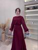 2025 Summer Elegant Gentle Women's Long Sleeve Waist-tie Dress