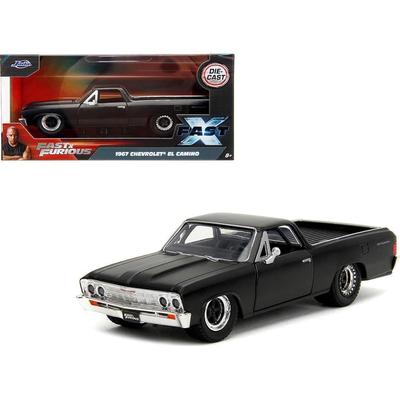 JADA TOYS 1/32 Scale Chevy El Camino 1967 Matte Black Model Car Fast & Furious 10 Collectible Vehicle