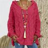 2026 Autumn Winter Pure Color Cable Knit Hoodie - European/American Bestseller