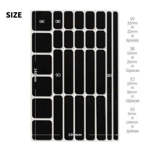 GRIPLUS Ultra-Thin, Strong Anti-Slip Stickers, Stick-On, Postcard Size (2, Blue)