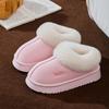 Winter Velvet Thickened Cotton Slippers for Women, Anti Slip and Warm for External Wear, Household Slippers for Indoor Use, Winter Cotton Slippers