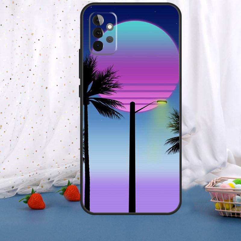 Retrowave Neon Palms Tree For Samsung Galaxy A53 A33 A16 A06 A56 A36 A26 A05 A22 A32 A52 A54 A34 A14 A55 A15 A35 Case