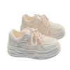 Little White Shoes Women's 2024 New Summer Mesh Shoes Breathable Mesh Thick Sole Heightening with Skirt Board Shoes Sports and Leisure Shoes