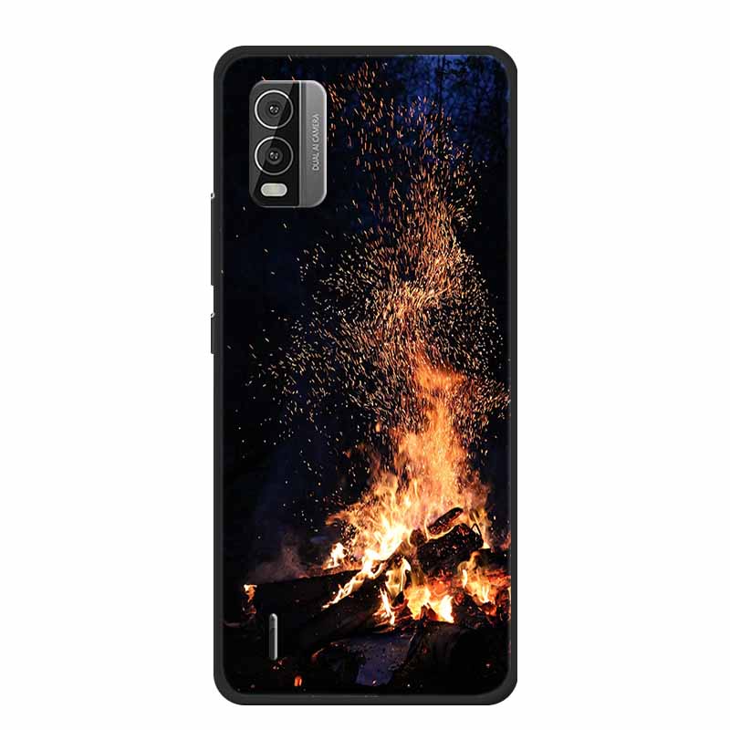 For Nokia C110 C210 C300 Case Soft black Silicone Bumper TPU Phone Wolf Cat Flower CaseS For C110 210 300 Shock proof Bumper TPU