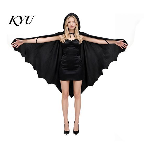 Bequemes Weiches Stoff Umhang Halloween Fledermausflügel Umhang, Erwachsene Kinder Kostüm Mit Kapuze Langlebig Wiederholte Nutzung Cosplay für Festliches Party Outfit Umhang