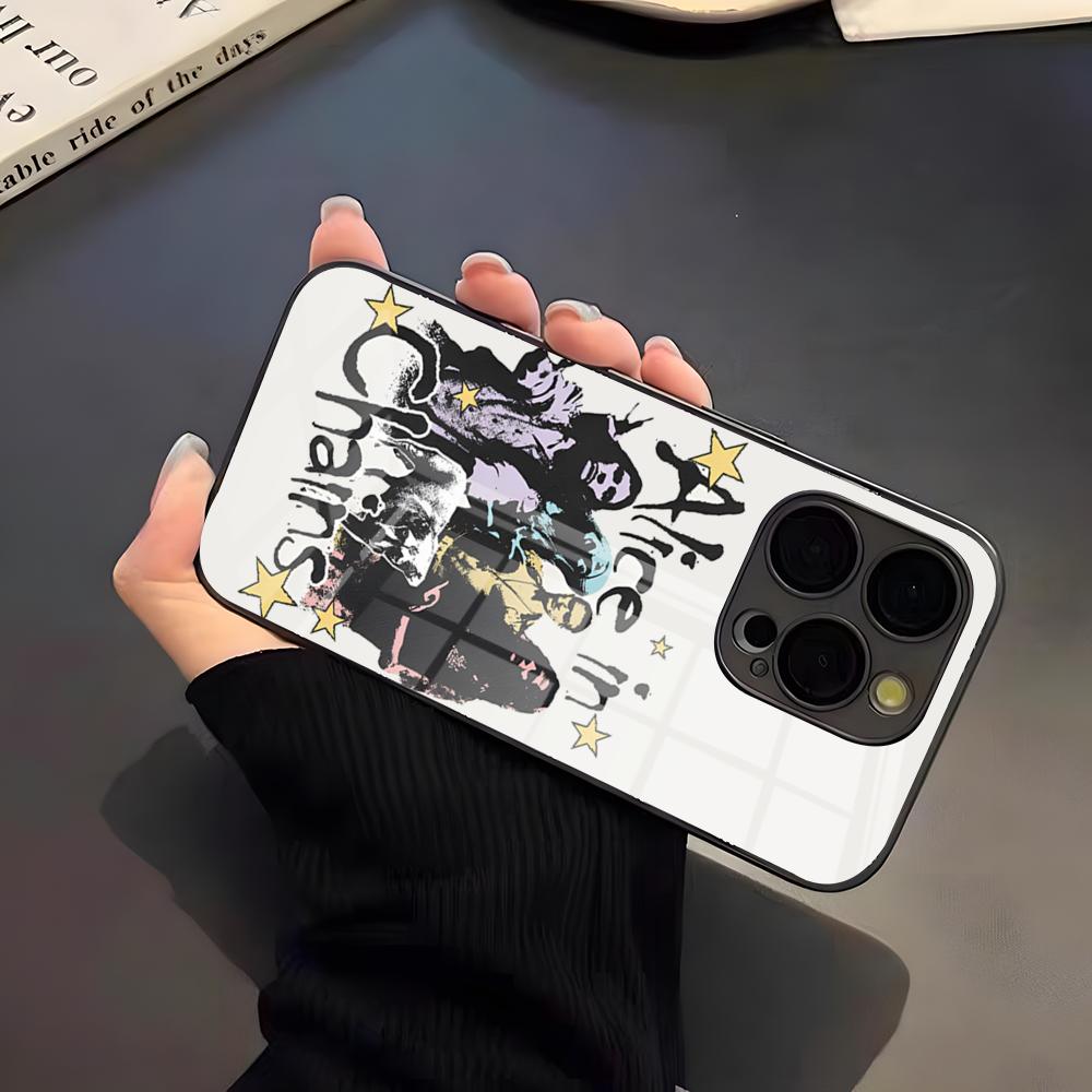 

Band A_Alice In C_Chains Phone Case For IPhone 17 Pro Max 16 15 14 Pro Max 13 11 X Xs Xr 8 7Plus Glass Cover iPhone17 Pro Max