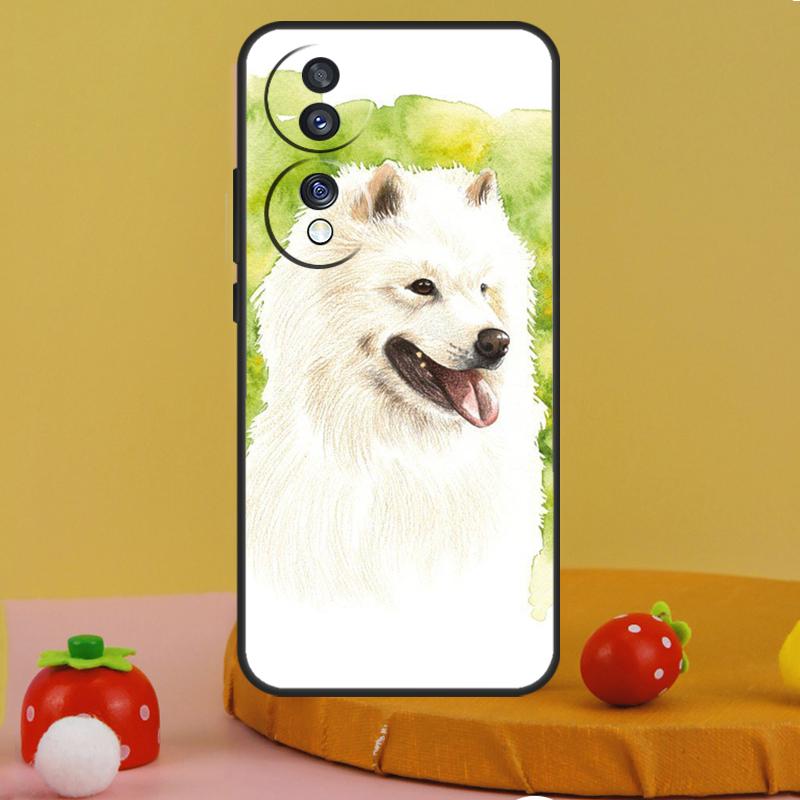 

Cartoon Samoyed Dog Case For Honor 200 Pro X9c X9a X8a X7a X6a X7 X8 X9 X8b X9b 50 70 90 Magic 6 5 Lite Cover Honor X9c