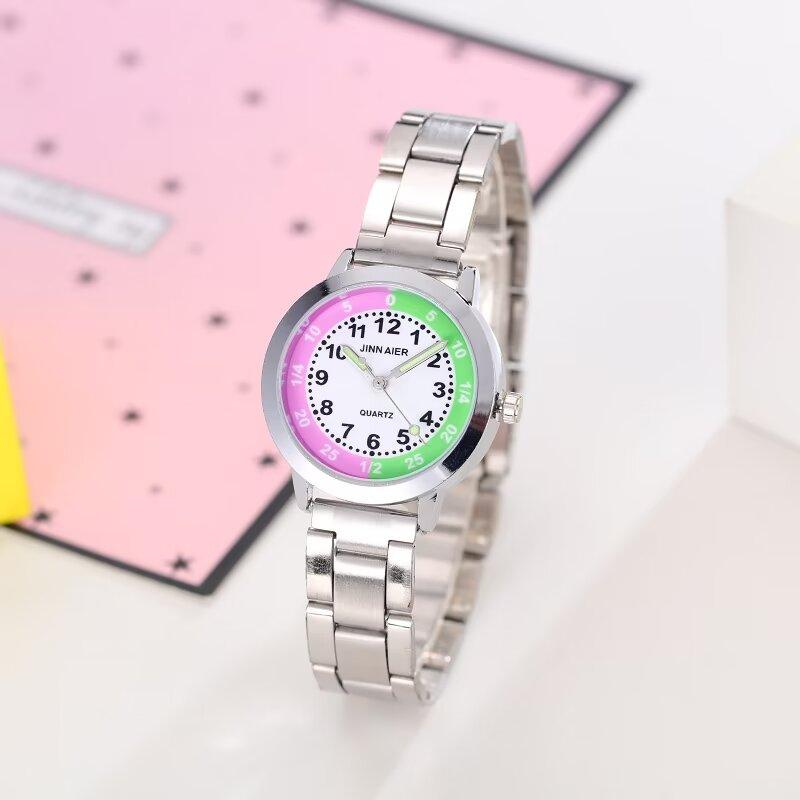 Yeni Çocuk Erkek Kız Saatleri Paslanmaz Çelik Öğrenci Kuvars Yetişkin Saati Doğum Günü Hediyesi Relojes Montres Kol Kaati