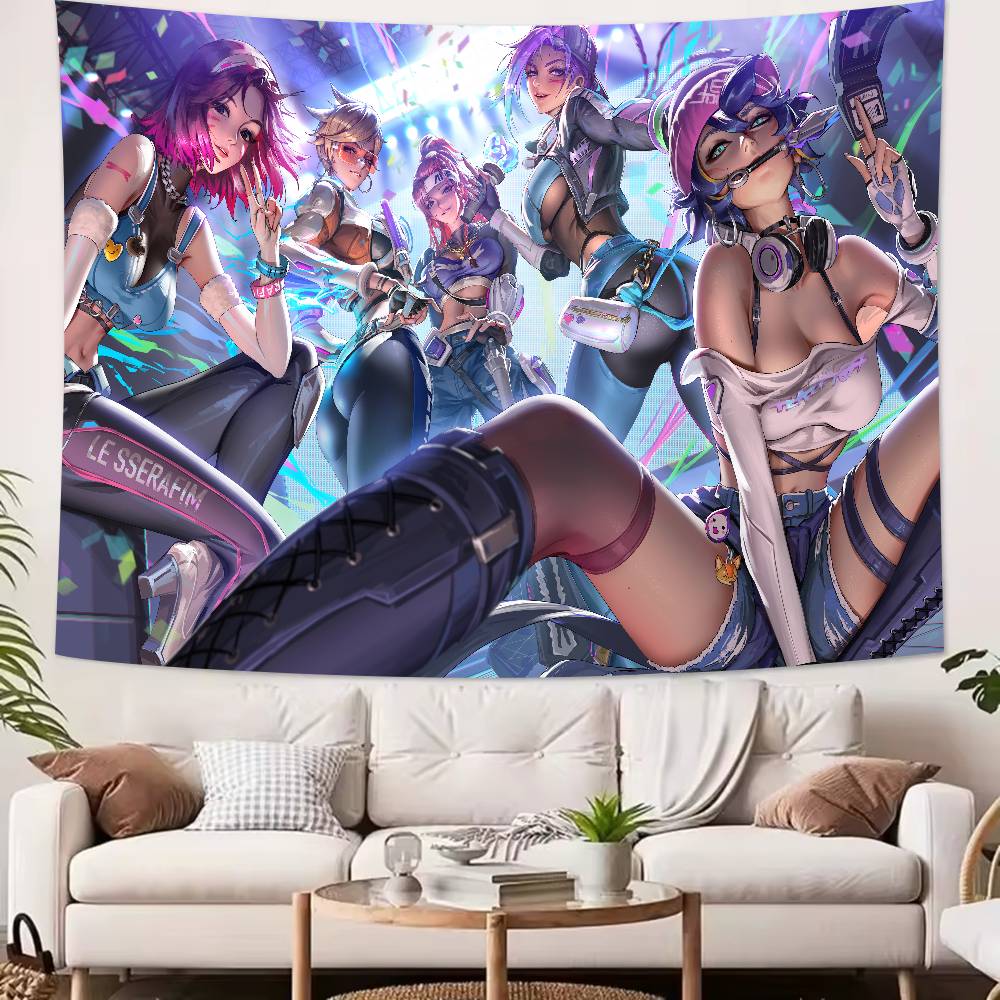 TOP Cool Popular FPS OOverwatch 2 Gaming Tapestry Popular Room Decoration Wall Tapestry Art Room Home Decor Wall Art Decor