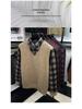 Men's Winter Plus Velvet Faux Two-Piece Shirt with Long Sleeves and Collar - Warm Base Layer for Middle-Aged Casual Wear