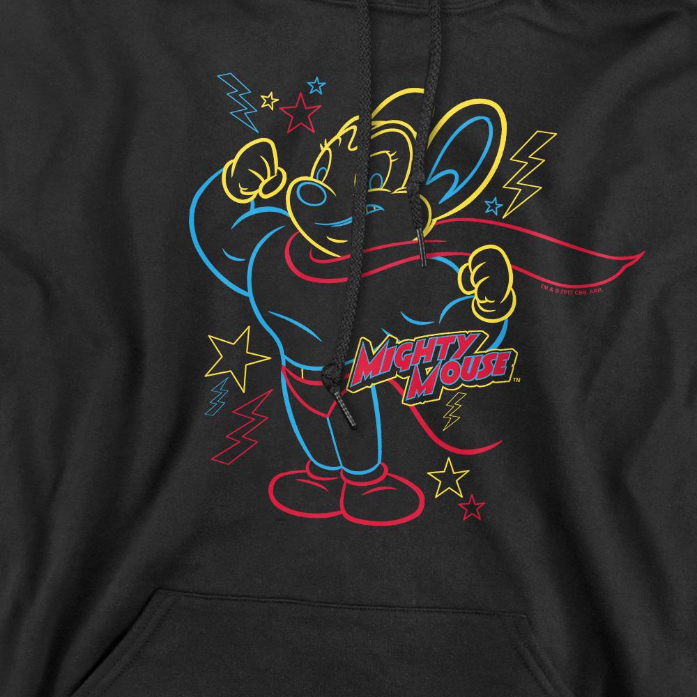 Mighty Mouse Mens Hero Neon Hoodie