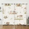 Curtain Animal Illustration Dinosaur Penguin Curtain Digital Printing Blackout Curtain No Punching