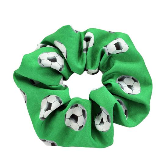 

Hair Tie Soccer Themed Pattern Large Size Hair Rope High Elasticity Ponytail Holder Sports Hair Accessories