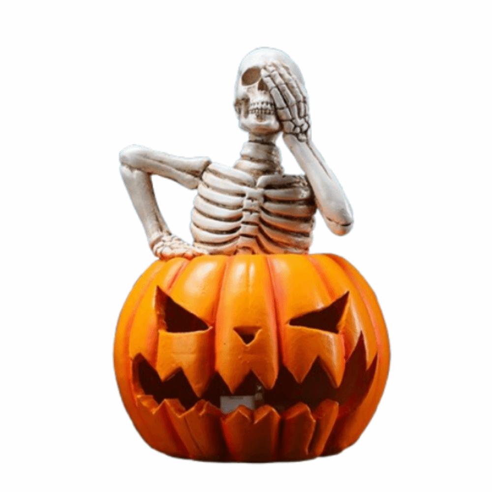 

Glowing Design Ghost Festival Decoration Creative LED Pumpkin Skull Light Haunted House Style 2