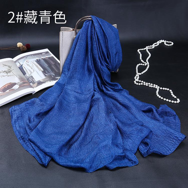 High Quality Luxury Holland Linen Fabric Scarf Shawl Woman Scarves And Wraps Foulard  Muslim Hijab