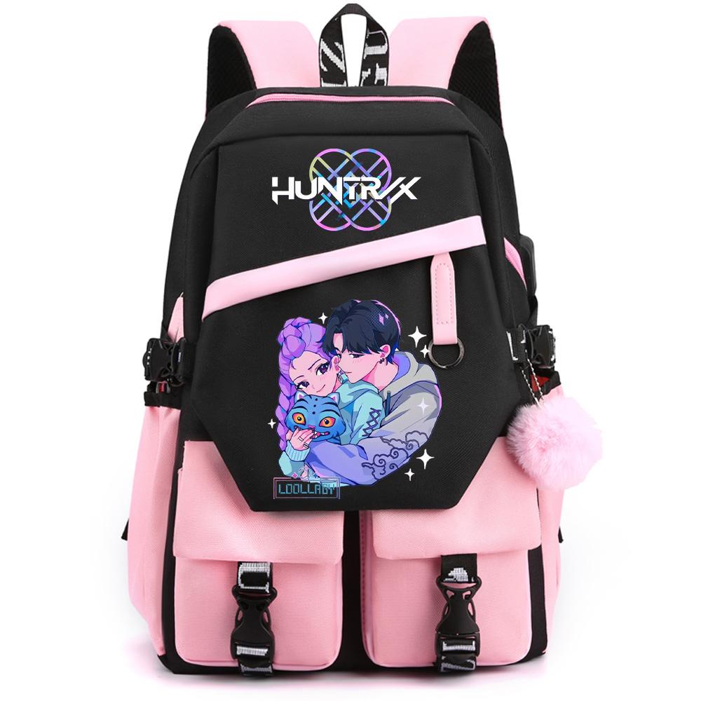 Sac à dos grande capacité imprimé Chasseurs de Démons Anime Kpop pour Adolescent Étudiant Fille Garçon Retour à l'École Sac à Livres Cadeau Enfant Femmes Sac de Voyage Imperméable