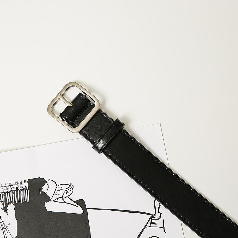 Stylish Black Women s Trendy Decorative Jeans With Unique Buckle Waistband For Fashionable Looks Black