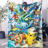 Heet Anime Pokemon Bedrukt Deken Voor Kantoor Huis Kamperen Dutje Vrije Tijd Dekens Verjaardagscadeaus Multifunctioneel Universeel Deken