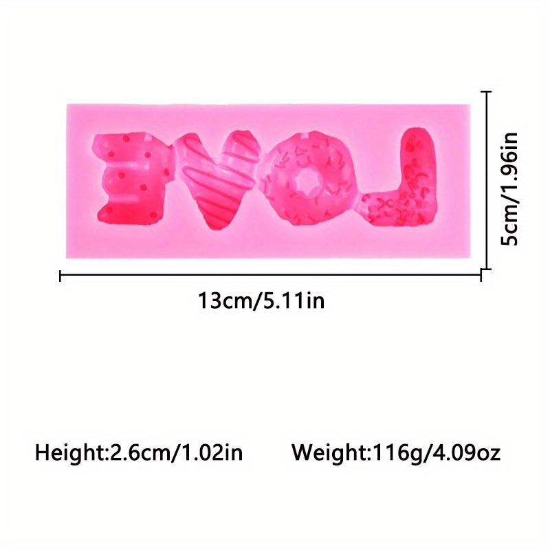 1pc "LOVE" Letter Donut-Shaped Silicone Mold for Chocolate, Fondant & Candy - 3D Baking Molds for DIY Cake Decorating,