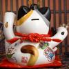 9 inch Ceramic Maneki Neko Coin Box Lucky Cat Ornament Home Decoration Feng Shui Figurine Platus Cat